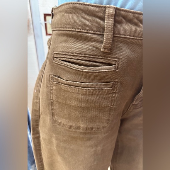 Brown Wide-Leg Barrel Fit Pants - Easel - Picture 3 of 6